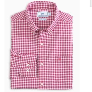 🆕 Southern Tide Checkered Button Down - Pink & White